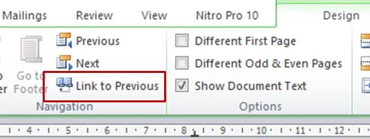 Panduan Membuat Nomor Halaman di Word - 10 Tips Lengkap 7 non-aktifkan Link to Previous