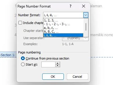 Panduan Membuat Nomor Halaman di Word - 10 Tips Lengkap 9 memilih format penomoran berbeda
