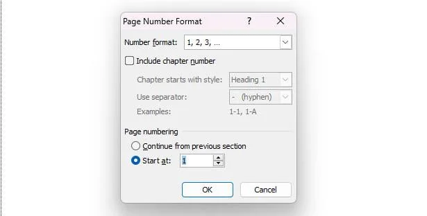 Panduan Membuat Nomor Halaman di Word - 10 Tips Lengkap 8 memulai nomor yang berbeda