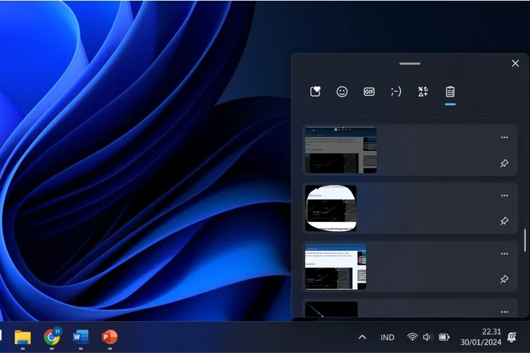 Shortcut Menjalankan Fitur Baru di Windows 11 6 fitur baru Windows-11-4-clipboard history