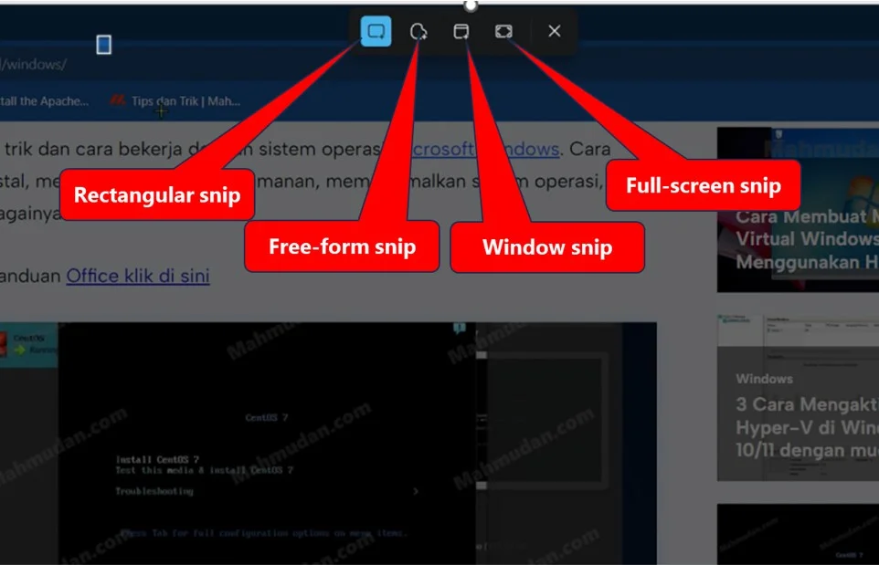 Shortcut Menjalankan Fitur Baru di Windows 11 5 menggunakan fitur snip windows 11