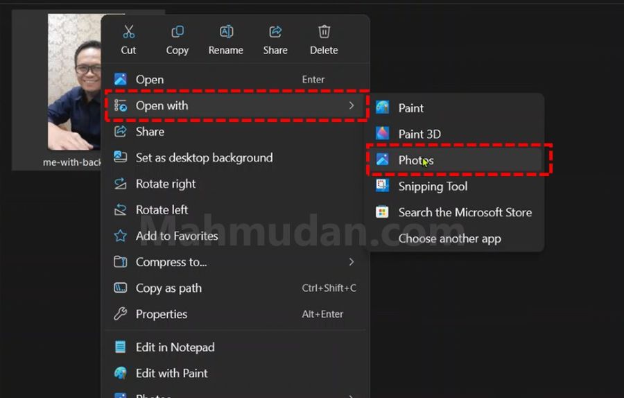 5 Langkah Mudah Mengganti Latar Foto di Windows 11 2 membuka foto dengan Photos