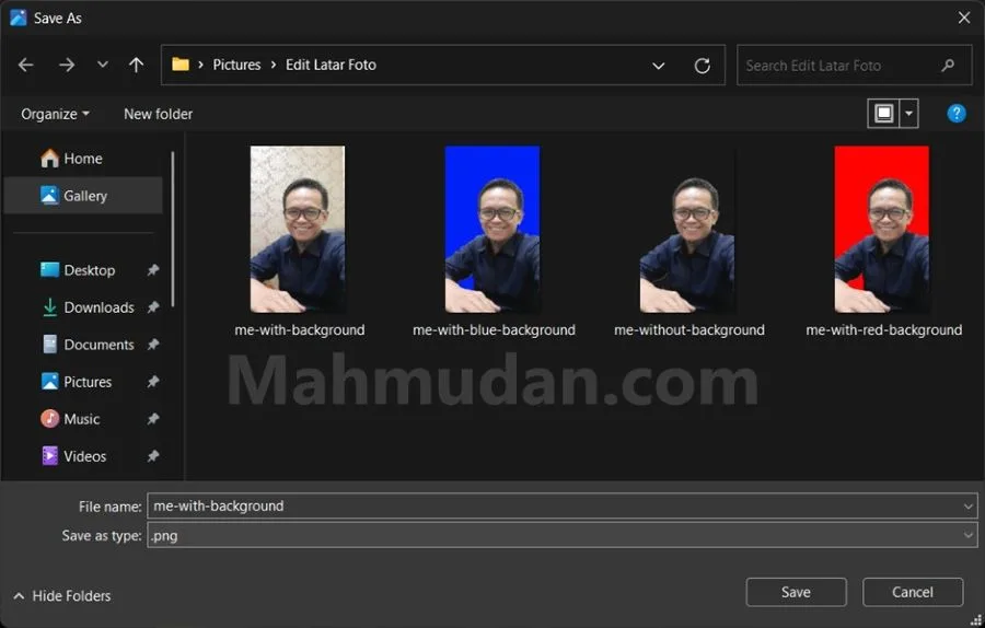 mengganti latar foto di windows 11