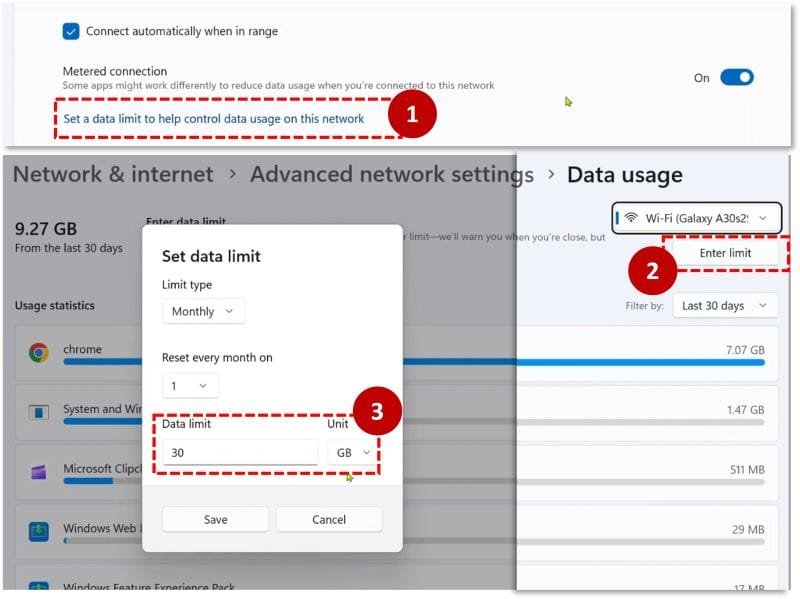 Set Computer Internet Limit Saving Internet Data in Windows 11 with 4 easy steps - Mahmudan