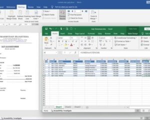 membuat mail merge Word dengan data Excel