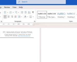 Cara membuat kop surat di Word